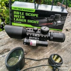 MIRA TELESCOPICA RIFLE SCOPE WITH LASER SIGHT 3-10X42