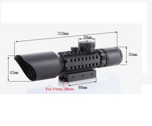 MIRA TELESCOPICA RIFLE - LASER SIGHT 3-10X42