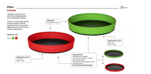 PLATO PLEGABLE ATAKAMA/T. GRANDE/C. ROJO