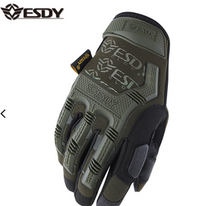 Guantes tácticos de dedo completo para entrenamiento militar, 3 colores