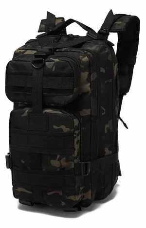 Mochila Militar Negro Táctica 30 Lts / Hiking Outdoor