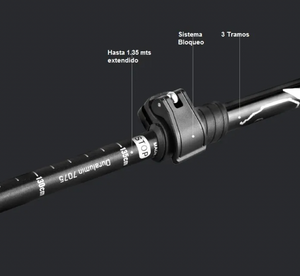 Baston Trekking Quick Lock Duraluminio 7075 Hiking Outdoor
