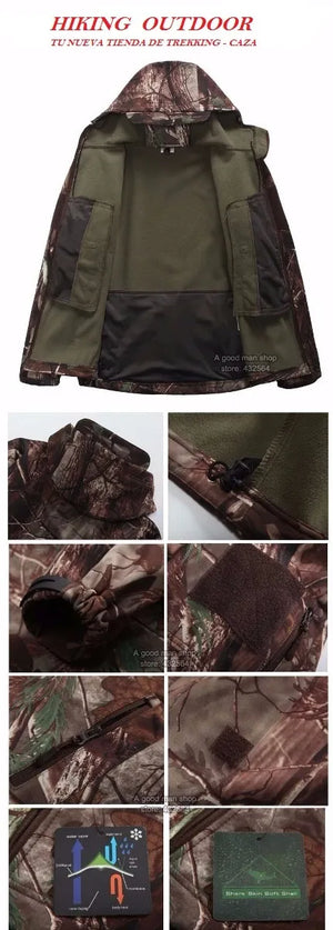 Chaqueta Softshell Camuflaje Rama Tactica Militar Caza