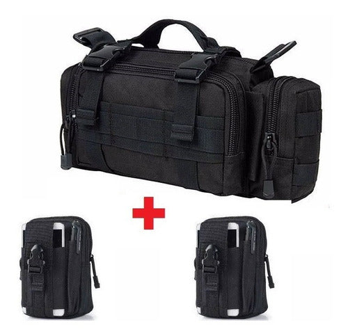 Bolso Poush Molle + Banano Tactico Militar